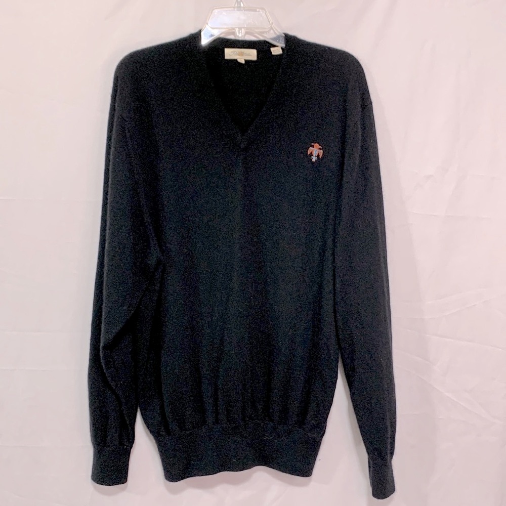 PETER Millar Cashmere Black V-Neck Sweater